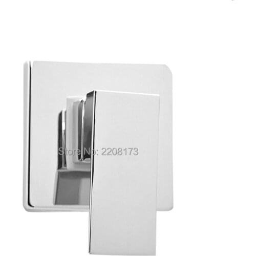 Smesiteli Wholesale And Promotions Retail Square Brass Shower Mixer Valve Wall In Concealed Bath Shower Faucet Chrome Finish