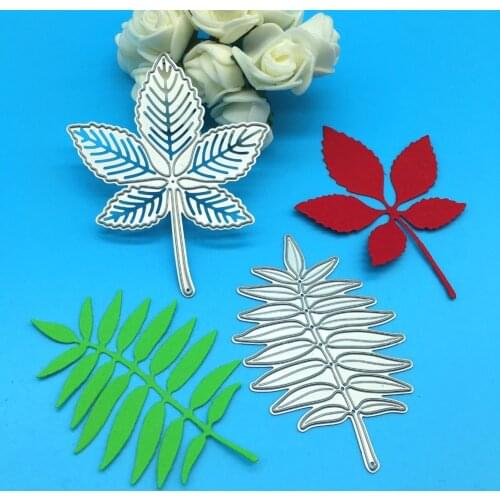 Embossing Leaves Metal Cutting Dies For Scrapbooking Stencils DIY Album Cards Decoration Embossing Folder Die Cutter Template