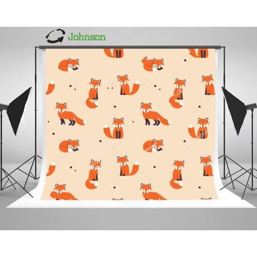 Cute Cartoon Foxes backdrop polyester or Vinyl cloth High quality Computer print children kids photo studio background
