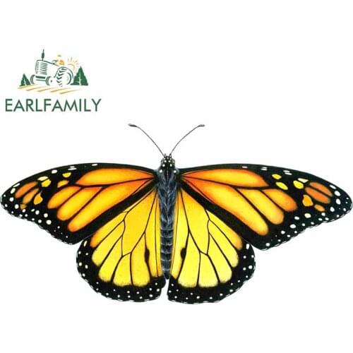EARLFAMILY 13cm x 6.7cm for Butterfly Cartoon Car Stickers Vinyl Material Decal Car Accessories Funny For JDM SUV RV