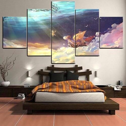 Wall Art Painting Modular Poster Animation One Piece Pictures Canvas HD Printed Cartoon Home Decoration Living Room Framework