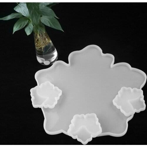 2020 New Epoxy Resin Molds Casting Coaster Big Flower Silicone Molds DIY Coasters Mould Jewelry Making Tools