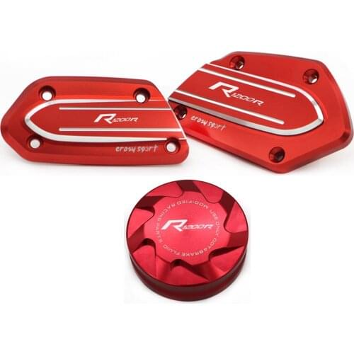 Front Rear Brake Clutch Fluid Reservoir Cover For BMW R1200R R1200 R Caps Motorcycle Accessories 2014-2018 Logo Blue Black