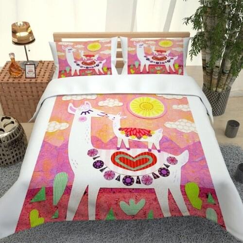 Hot style 3D digital Beast printing Polyester bedding set 1 duvet cover + 1/2 pillowcases bed in a bag US/EU/AU size
