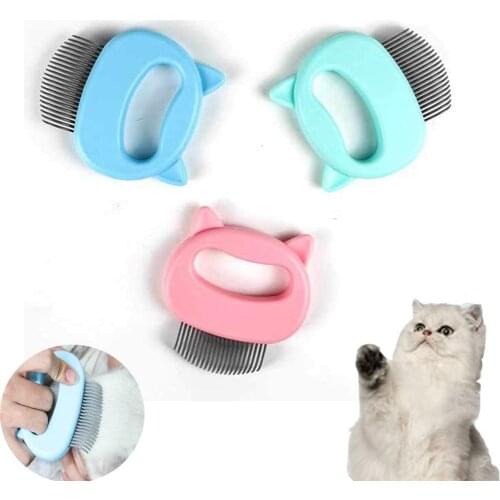 Removal Comb Pet Cleaning Supplies Dog Grooming Cat Fine-toothed Combs Pet Dog Brush Cat Grooming Tool Ear Shape Shell Hair