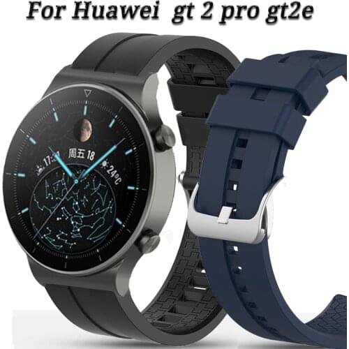22mm Watch Band For Huawei Watch GT 2 Pro Strap 2E Replacement Silicone Watchbands gt2e gt2 46mm Sport Bracelet Correa Wristband