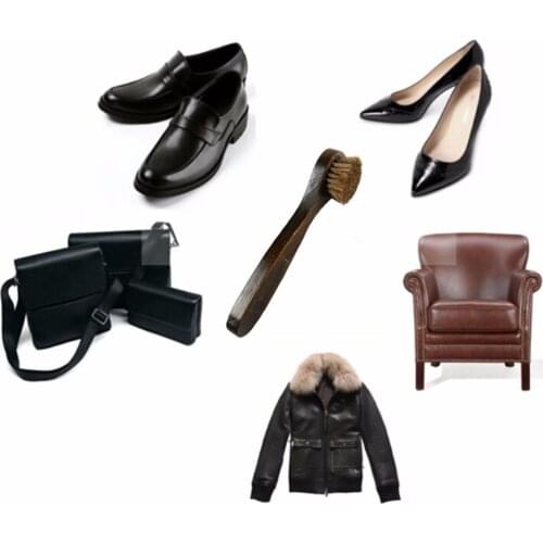 Wooden Handle Shoe brush Boot general purpose brush Polish Applicator Dauber Shoe boots horse hair brush Cleaner