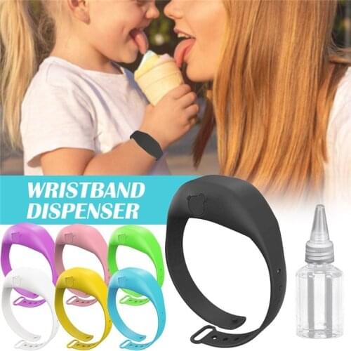 2Pcs/set Silicone Hand Sanitizer Dispenser Bracelet Wristband Hand Sanitizer Disinfectant Sub-Packing Dispenser Pumps