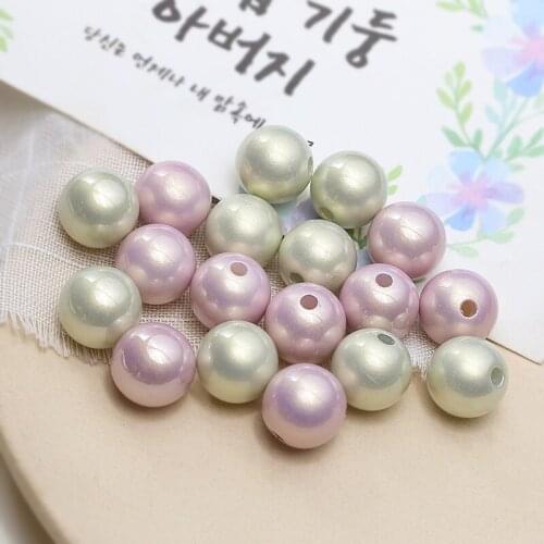 Spring light color gentle single-hole bead oily resin all-match ball bead diy handmade jewelry earrings accessories 10pcs
