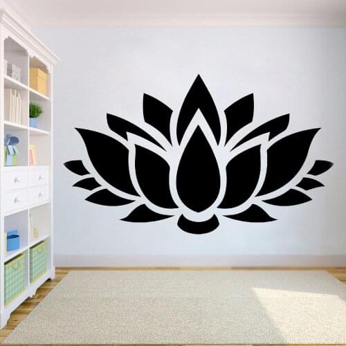 Vinyl Wall Sticker for Yoga Lotus flower room Decal decor Yoga bathroom Livingroom Wall Art Bathroom home decoration HY646