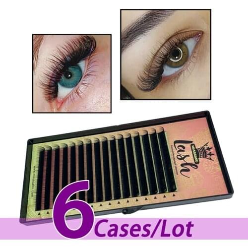 6pcs/lot High Quality fluffy eyelash extensions handmade Professionals Soft Premium Mink Eyelash Extension Makeup Tool For Salon