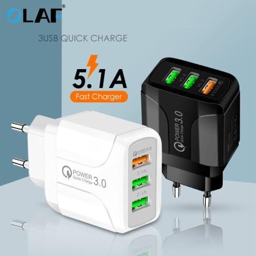 USB Charger Quick Charger 3.0 for Samsung A50 A70 iPhone 7 8 Xiaomi mi9 Tablet QC 3.0 Fast Wall Charger US EU UK Plug Adapter