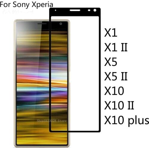 Full Glue Cover Tempered Glass For Sony Xperia X5 II Screen Protector For Sony Xperia X1 X10 II Plus Protective Film Glass