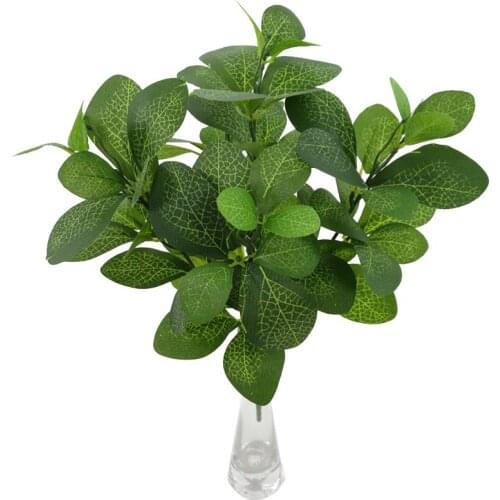 1 Branch Artificial Silk Plant Decorative Faux Plastic Greenery Fake Greenery Plant For Wedding Home Table Decoration