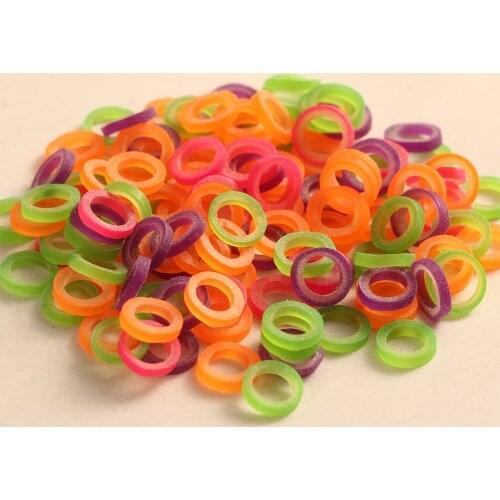 100Pcs/Pack Mixed colors Latex Orthodontic Elastic Rubber Bands Traction Ring Ligation Coil Durable Dentist Braces Bands Tools