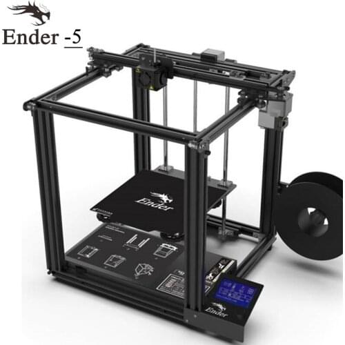 2018 High precision 3D printer Ender-5 large size V1.1.3 mainboard Cmagnetic build plate,Power off resume easy biuld Creality 3D