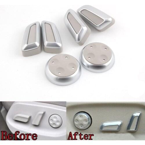 6pcs ABS Seat Adjustment Switch Button Cover Trim Styling Fit For Volkswagen Q5 A4 B8 A3 A6 Tiguan CC Car Styling Car-covers