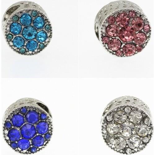 7 Style Charm beads fit pandora Bracelet Jewelry DIY Big Hole Diy Charms For Women Men Heart Shape Pendant