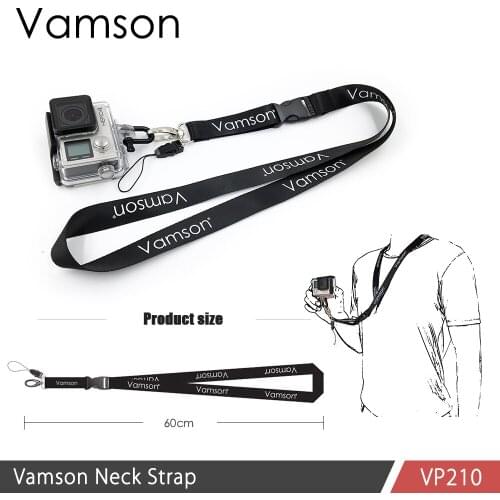 Vamson for GoPro Accessories Neck Strap Lanyard Sling with Quick released Buckle for Go Pro Hero7 6 5s 4 3+ for SJCAM For yi 4K
