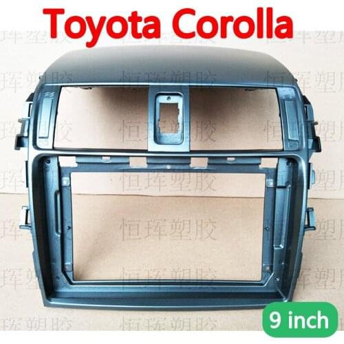Car Fascias Navigation Frame Dash Kit For 9"Universal Android Multimedia Player For Toyota Corolla 2007-2013