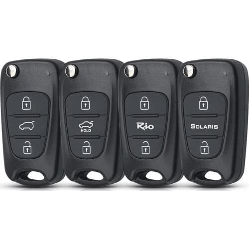 KEYYOU Flip Remote Auto Car Key Shell For Kia Rio 3 Picanto Ceed Cerato Sportage K2 K3 For Hyundai I20 I30 IX35 I35 Blank Case