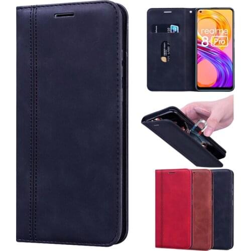 Flip Case For Realme 8 Pro чехол Magnet Leather Cover Funda Shell For Realme 8 Pro Coque Wallet Book Cover Capa