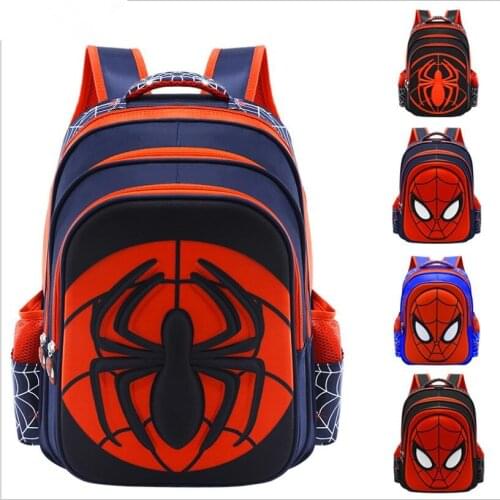 New Children School Bag Boys Girls Spider Man Cartoon Kindergarten Schoolbags Kids Orthopedic Backpacks 4-13 Year