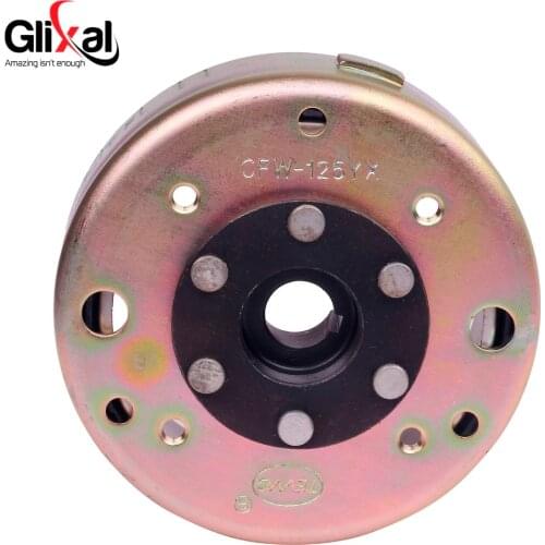 Glixal GY6 125cc 150cc Flywheel Rotor for 8-Coil Magneto Stator for 152QMI 157QMJ Scooter Moped ATV Quad Go-Kart