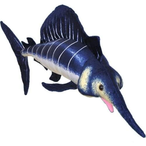 Simulation sailfish plush toy doll realistic sea animals doll pillow creative birthday gift aquarium deco souvenirs 112x40cm