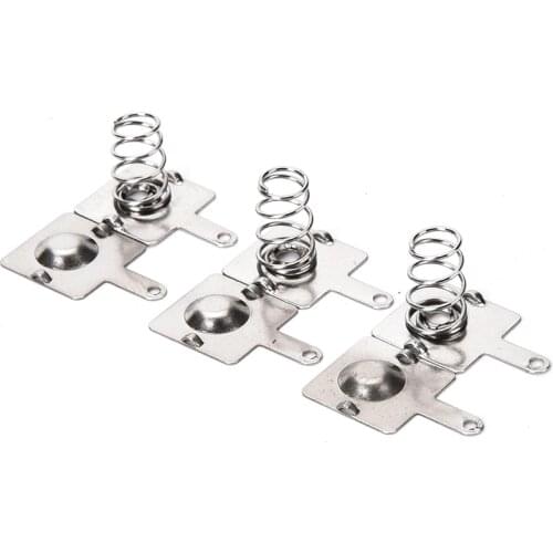 10pairs Metal AAA Batteries Spring Contact Plate Terminal 25mmx12mm Silver Battery Tool Parts