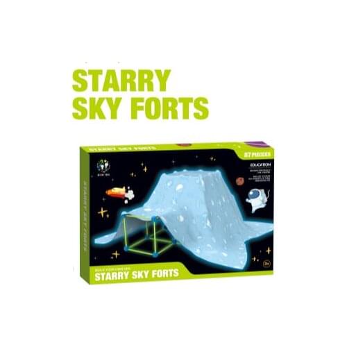 Construction Fort Building Block Kit DIY Multicolor 3D Castles Tunnels Tents Toy Set for Children Girls Boys Build Your Own Den