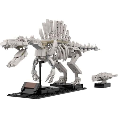 Moc Jurassic Era 3D Dinosaurs Fossils Skeleton Model Building Blocks Bricks Museum Educational DIY Toys Children Gifts
