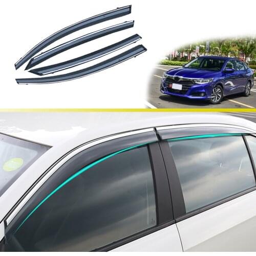 Window Visor For Honda CRIDER 2014-2017 2018 2019 Smoke Car Window Visor Car Sun Rain Guard Wind Deflectors Car Accessories 4Pcs