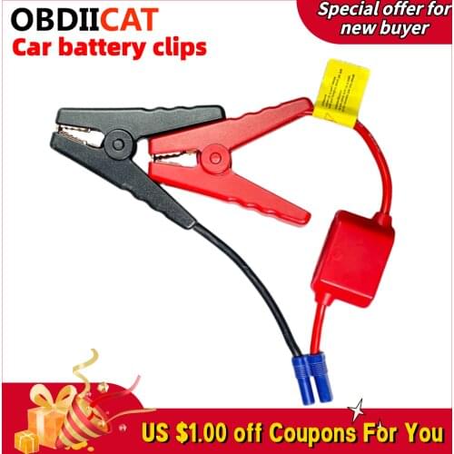 Red Black Battery clip Connector Emergency Jumper Cable Clamp Booster Battery Clips for Universal 12V Car Starter Jump