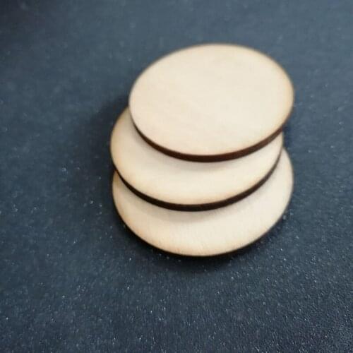 30pcs 76mm=2.99'' Large Blank Unfinished Circle Wood Cutouts Natural Rustic Wooden Circle Round Disc DIY Crafts Embellishment