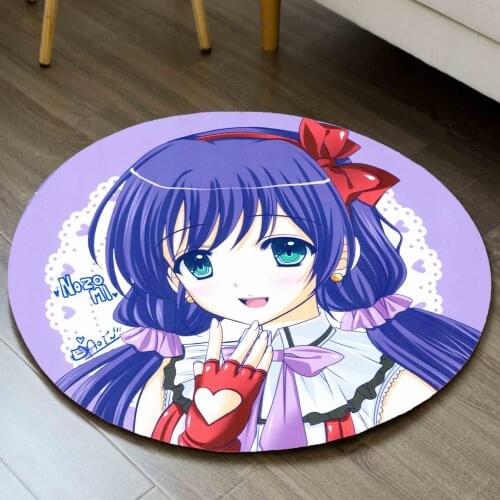 LOVE LIVE! School idol project Round Rug Living Room Doormat Cartoon Carpets Door Floor Mat for Bedroom
