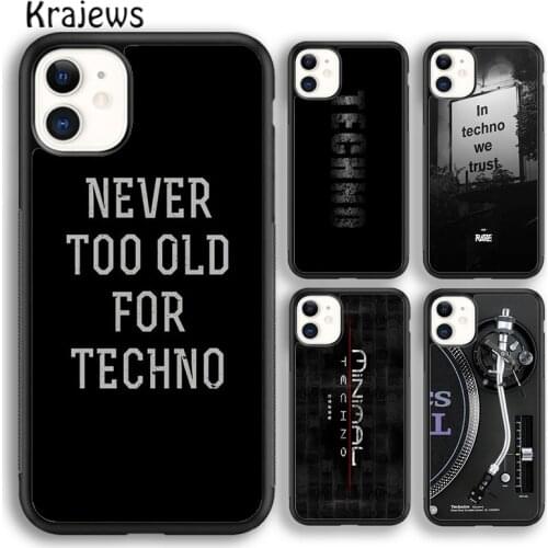 Krajews Techno Music Soft Phone Case Cover For iPhone 5s SE 6s 7 8 plus X XR XS 11 12 pro max Samsung Galaxy S8 S9 S10 Plus