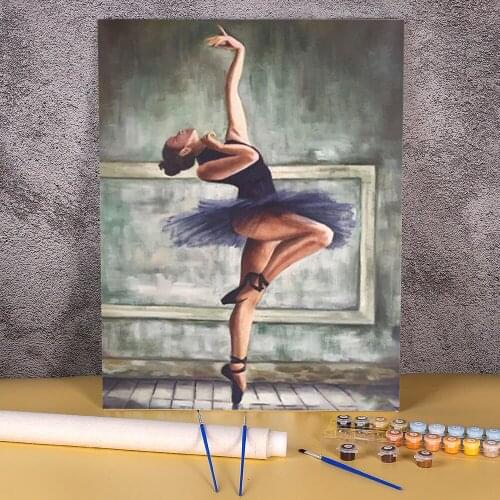 Ballet Woman Painting By Numbers Kit Oil Paints 50*70 Boards By Numbers Home Decoration For Children Wholesale For Drawing Art