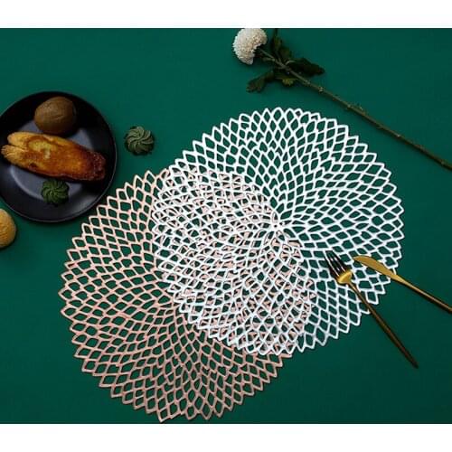 Table Mat Hollow Out PVC Placemat Heat Insulation Pad Decorative Tools Mats Pads for Kitchen Home Shops Restaurant New