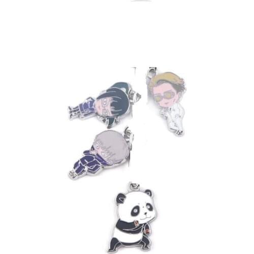 New 6 sets 24 pcs Anime Jujutsu Kaisen Charm Pendants DIY Jewelry Making