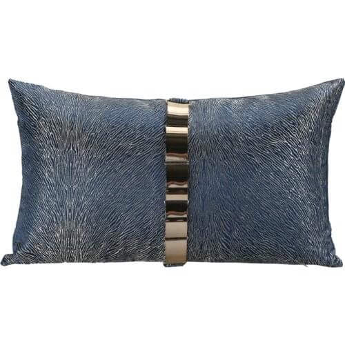 Solid Modern Decorative Living Room Pillow Cover Luxury Metal Cushion Cover Pillowcase Home Decor