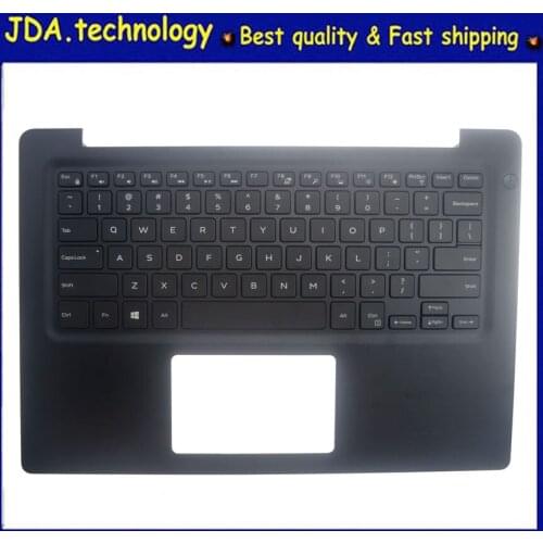 New for Dell vostro 14 5000 5481 V5481 palmrest upper cover US keyboard shell 0PTXV1 PTXV1 ,Black color