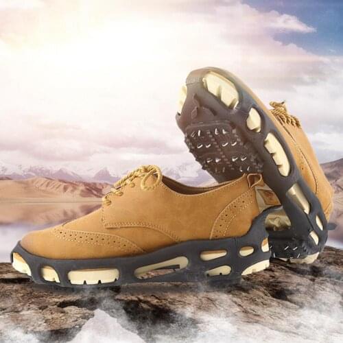 Unisex 24 Spikes Ice Cleats Non-slip Shoe Cover Climbing Rock Snow Grippers