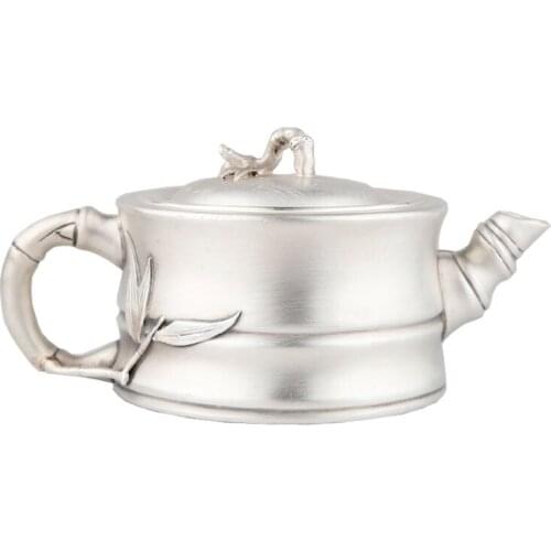 Silver pot tea set Kung Fu tea handmade kettle teapot