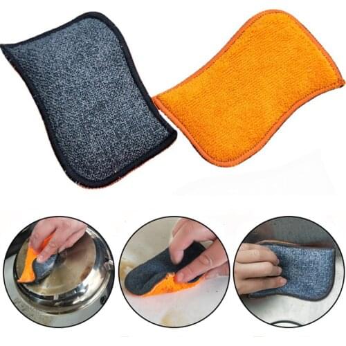 Muti-use Scrub Sponges Kitchen Microfiber Cleaning Brush Heavy Duty Scouring Power Sponges for Cleaning Dishes Pots Pans