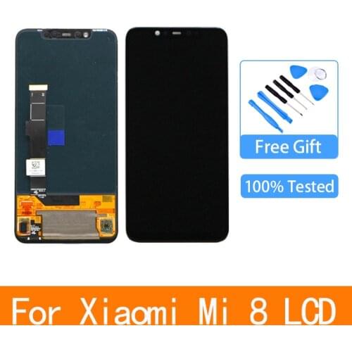 6.21'' Super Amoled MI8 Lcd Display Replacement For Xiaomi Mi 8 LCD With Touch Screen Digitizer Assembly For Xiaomi 8 M1803E1A
