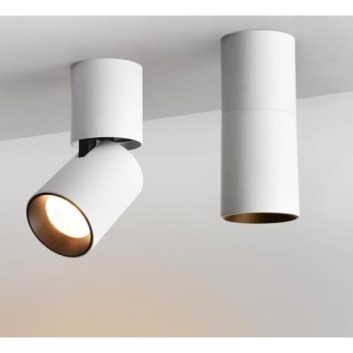 Rotating dimmable LED downlight, 7W10W15W COB ceiling light, AC 85-265V, wall light, indoor lighting