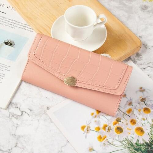 Womens Wallet Crocodile Pattern Long Female High Quality Pu Leather Coin Purses Ladies Hasp Clutch Bag Credit Card Holder