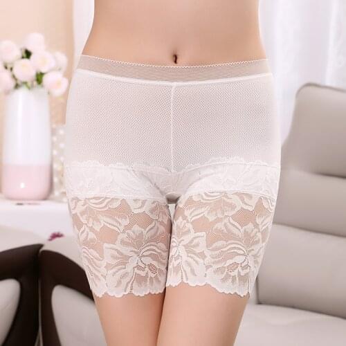 Anti Chafing Summer Underskirt Women Safety Shorts Lace Seamless Underwear for Women Plus Size Underwear Short Panties Viscose