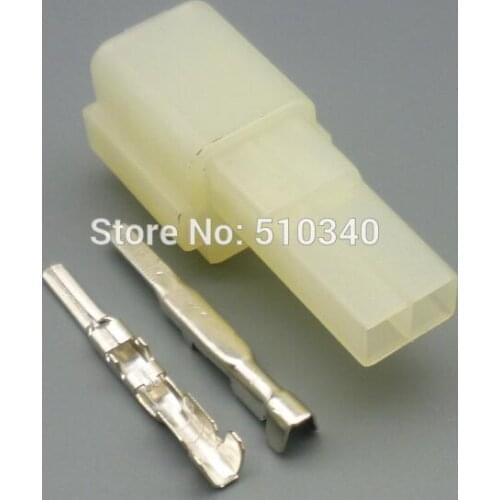 1set.2.3mm 2 hole 2 pin male car auto connector plug
